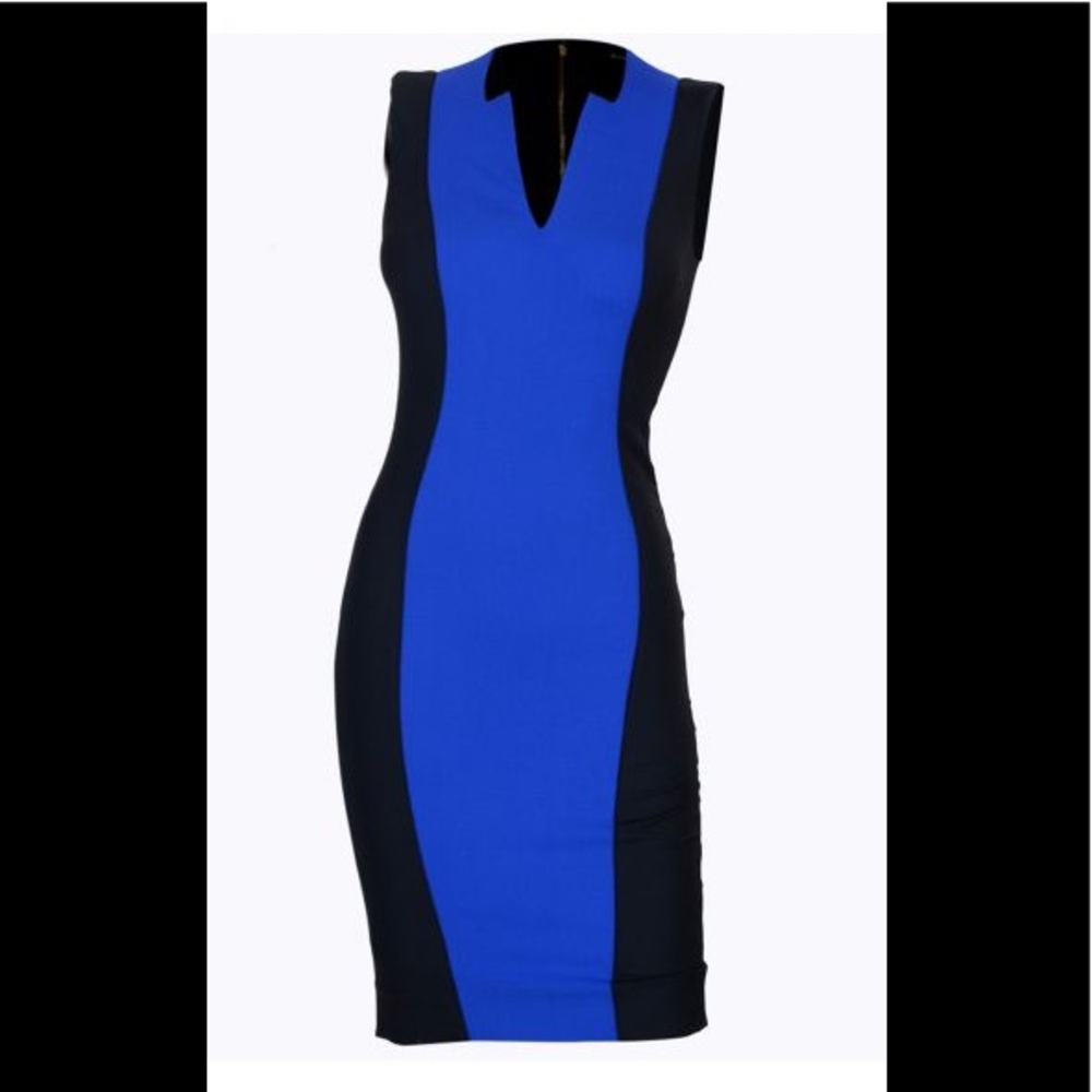 Rachel Roy Blue/Black Colorblock Dress